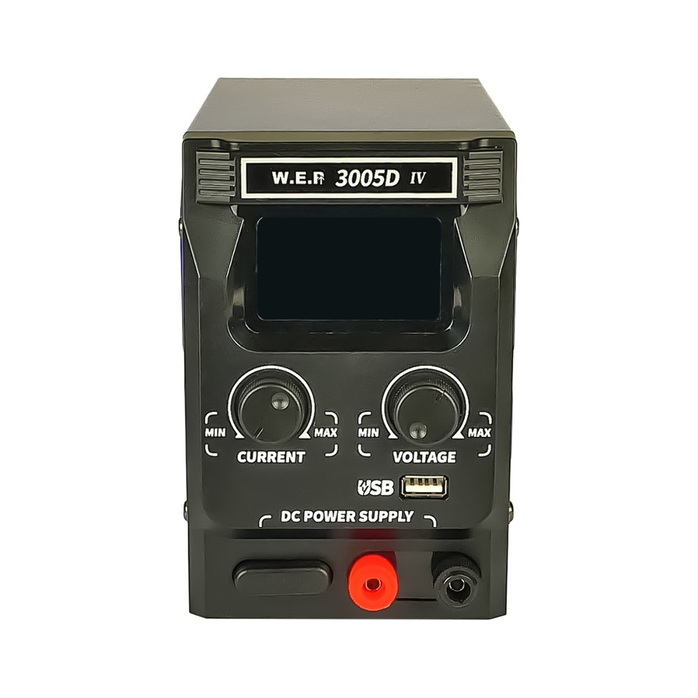 Блок живлення лабораторний WEP 3005D-IV, 30V, 5A, імпульсний, з цифровою індикацією (V/A/W), USB fast charge