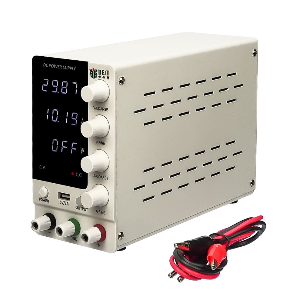 Блок живлення лабораторний Best BST-3010D, 30V 10A, імпульсний, з цифровою індикацією (V/A/W), USB 5V/2A