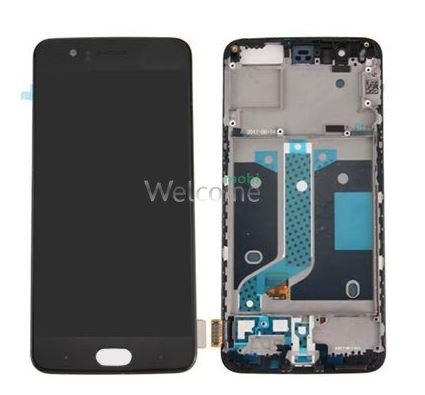 Дисплей OnePlus 5 в зборі з сенсором та рамкою black TFT