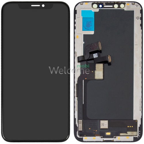 Дисплей iPhone XS в зборі з сенсором та рамкою black (оригінал переклей) А+