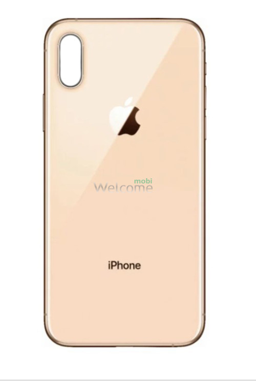 Задня кришка (скло) iPhone XS Max gold (big hole)