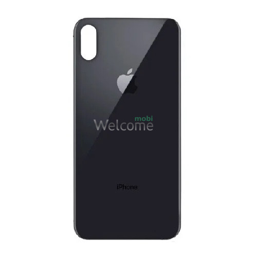 Задня кришка (скло) iPhone XS space gray (big hole)