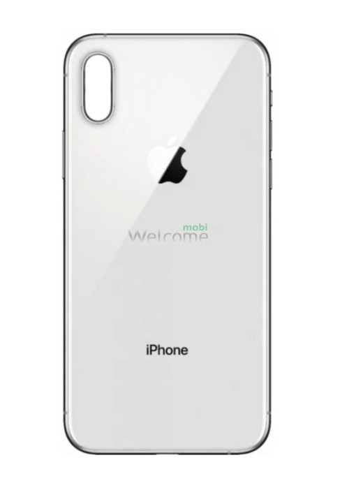 Задня кришка (скло) iPhone XS Max silver (big hole)