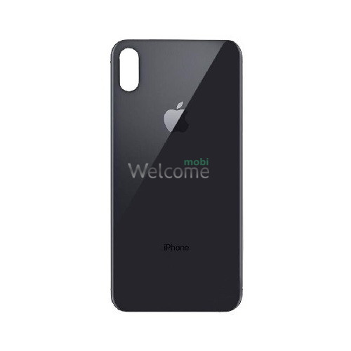 Задня кришка (скло) iPhone XS Max space gray (big hole)