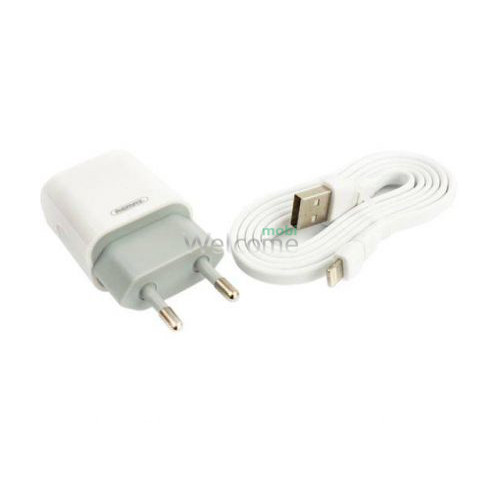 МЗП Remax RP-U14i Traveller 2.4A 1USB + кабель Lightning white