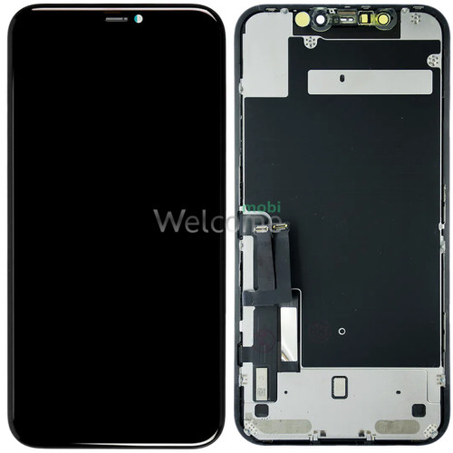 Дисплей iPhone 11 в зборі з сенсором та рамкою black (оригінал переклей) A+
