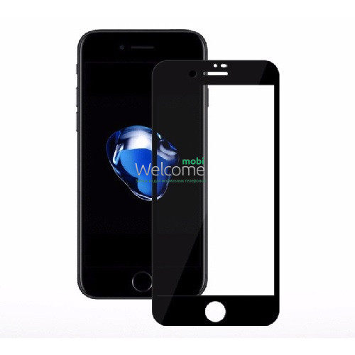 Скло iPhone 7/8/SE 2020 4.7 (0.3 мм, 4D ARC, чорне) Люкс