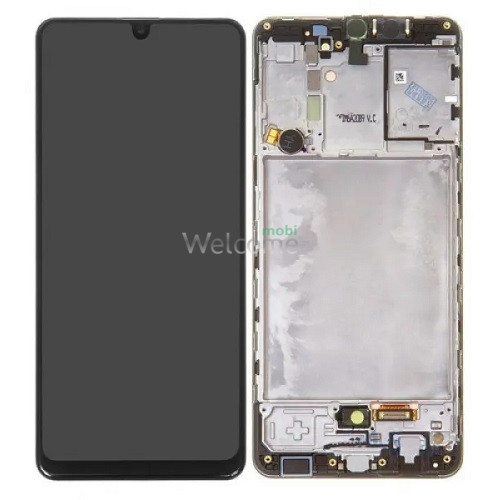 Дисплей Samsung SM-A315F Galaxy A31 (2020) в зборі з сенсором та рамкою black service orig