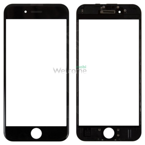 Стекло корпуса iPhone 7 с OCA-пленкой и рамкой black (оригинал)