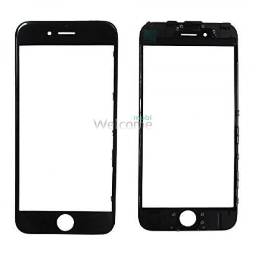 Стекло корпуса iPhone 6 Plus с OCA-пленкой и рамкой black (оригинал)