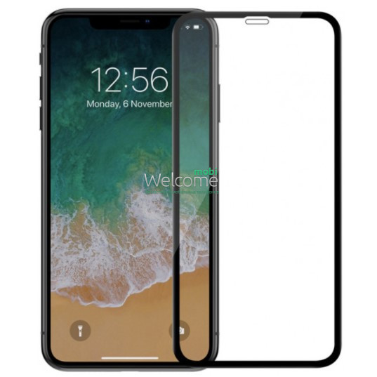 Скло iPhone XR (2018)/11 6.1 (0.3 мм, 4D ARC, чорне) Люкс