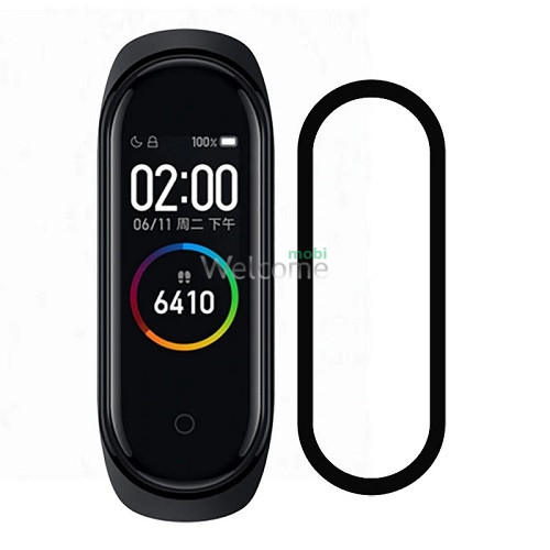 Захисне скло Xiaomi Mi Band 4 (10D PET+ PMMA, чорне) 