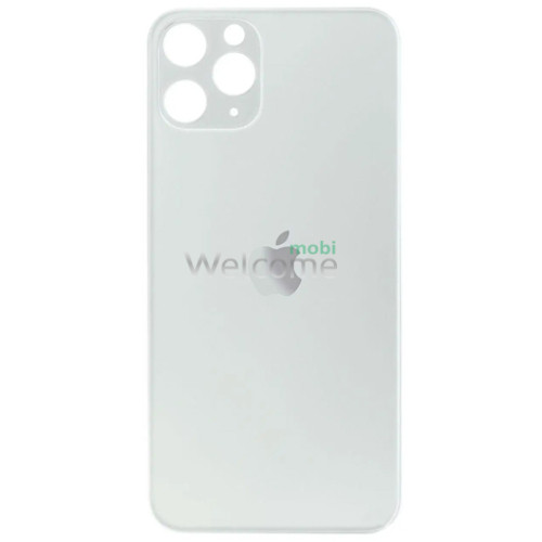 Задня кришка (скло) iPhone 11 Pro silver (big hole)