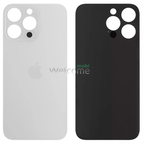 Задня кришка (скло) iPhone 11 Pro Max silver (big hole)