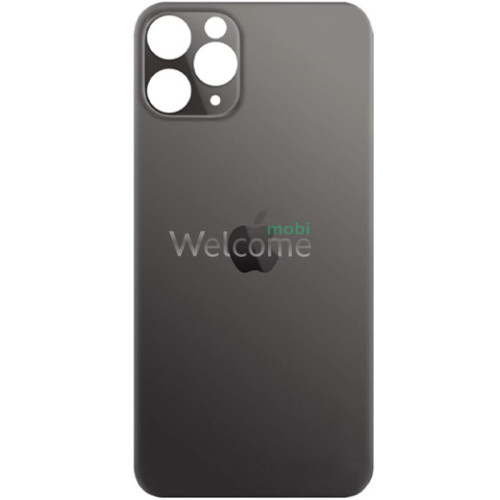 Задня кришка (скло) iPhone 11 Pro Max space gray (big hole)