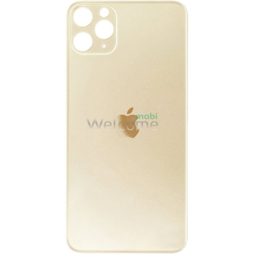 Задня кришка (скло) iPhone 11 Pro Max gold (big hole)