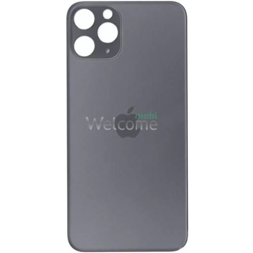 Задня кришка (скло) iPhone 11 Pro space gray (big hole)