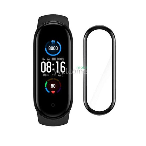 Захисна плівка Xiaomi Mi Band 5/Mi Band 6 (0.2 мм, 3D чорна) Polycarbone