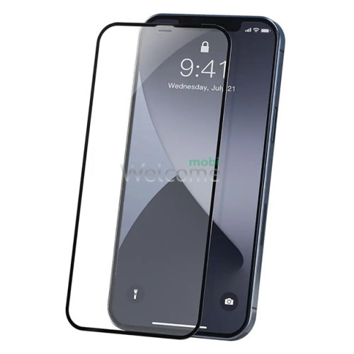 Стекло iPhone 12,12 Pro 6.1 (0.3 мм, 4D ARC, черное) Люкс