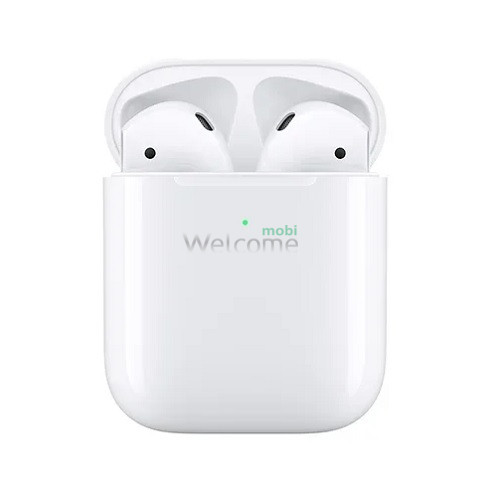 Наушники беспроводные AirPods 2 (chipset Jerry) с поддержкой беспроводной зарядки, белые, копия