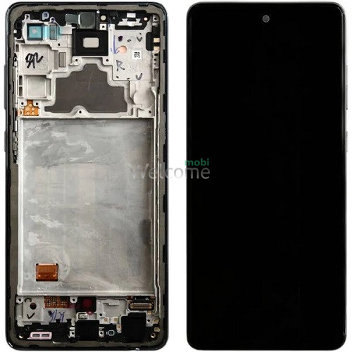 Дисплей Samsung SM-A725 Galaxy A72 4G (2021) в зборі з сенсором та рамкою black service orig
