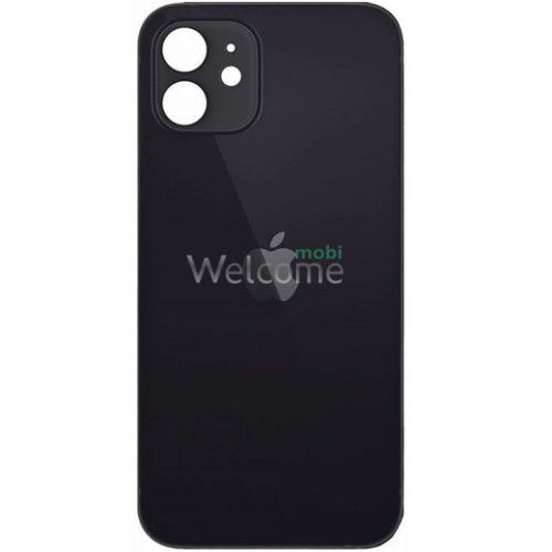 Задняя крышка (стекло) iPhone 12 mini black (big hole)