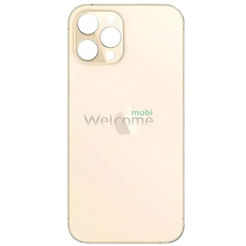 Задня кришка (скло) iPhone 12 Pro gold (big hole)