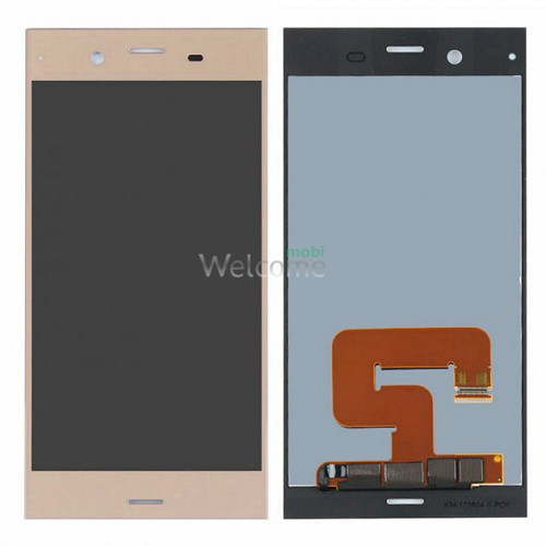 Дисплей Sony G8341 Xperia XZ1,G8342 Xperia XZ1 Dual в сборе с сенсором gold (оригинал переклей)