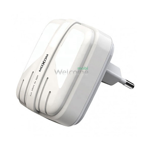 СЗУ Moxom MX-HC33 LED 2.4A 2USB + кабель microUSB белый