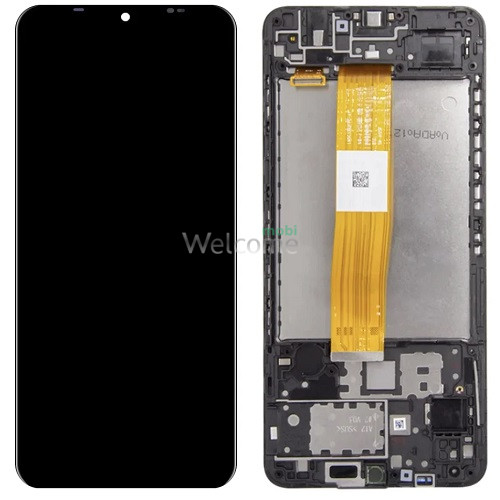 Дисплей Samsung SM-M127 Galaxy M12 2021 в зборі з сенсором та рамкою black service orig