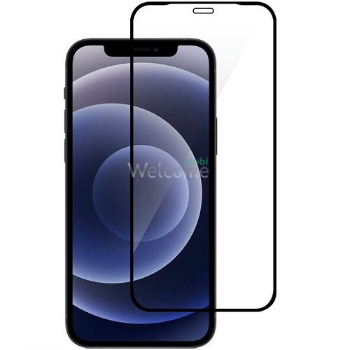Стекло iPhone 12,12 Pro 6.1 (0.3 мм, 5D,10D, черное) ТОП