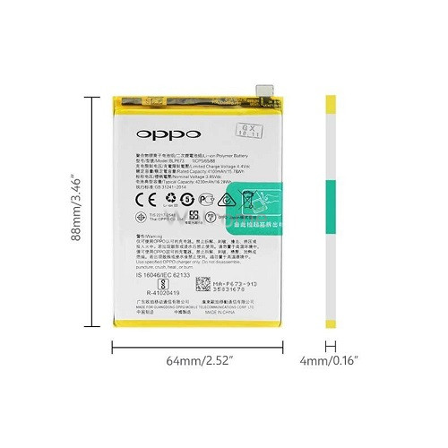 АКБ OPPO A3s/OPPO A5/OPPO AX5/OPPO A5s/OPPO AX5s/OPPO A7/OPPO AX7 (BLP673) (AAAA) без лого