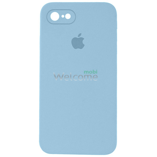 Silicone case for iPhone 7/8/SE 2020 ( 5) lilac (квадратний) square side 
