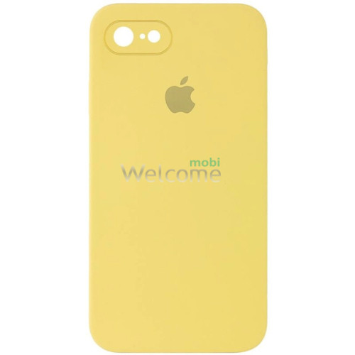 Silicone case for iPhone 7/8/SE 2020 (50) canary yellow (квадратний) square side 