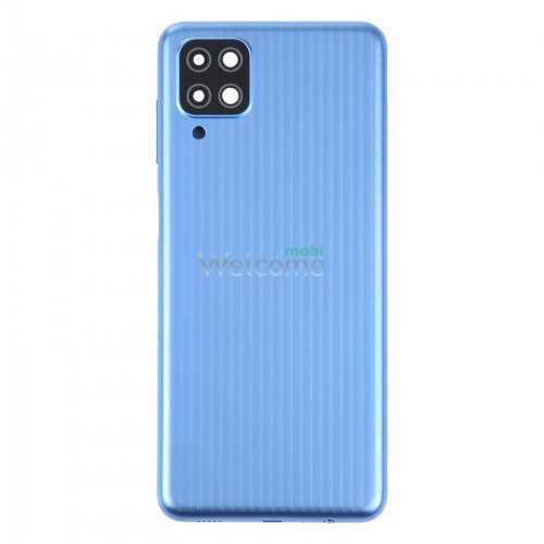 Задня кришка Samsung M127 Galaxy M12 2021 blue (зі склом камери)