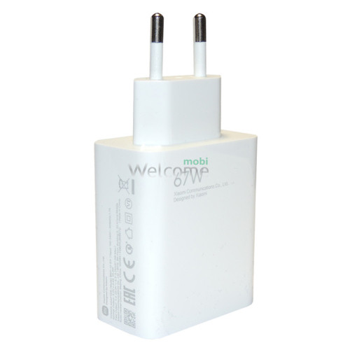 СЗУ Xiaomi 67W Quick Charge 3.0 white (MDY-12-EH) service orig