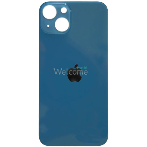 Задня кришка (скло) iPhone 13 mini blue (big hole)