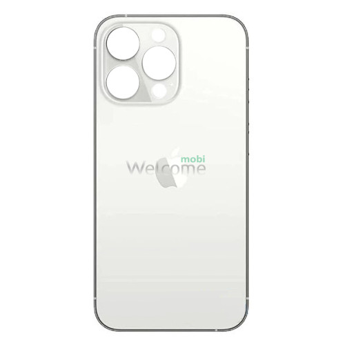 Задня кришка (скло) iPhone 13 Pro Max silver (big hole)
