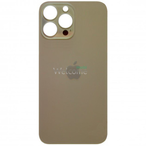 Задня кришка (скло) iPhone 13 Pro Max gold (big hole)