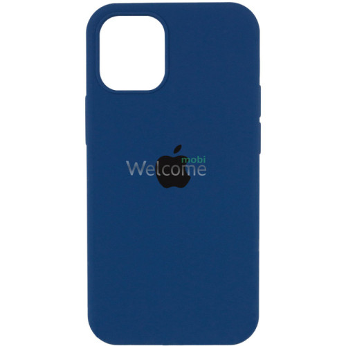 Silicone case for iPhone 14 (20) navy blue (закрытый низ)