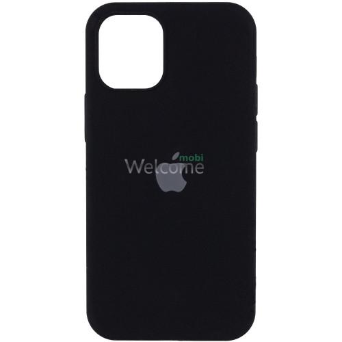 Silicone case for iPhone 14 Pro Max (18) black (закритий низ)