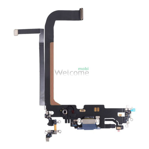 Шлейф iPhone 13 Pro Max з роз`ємом зарядки, аудіо та мікрофоном sierra blue (Original PRC)