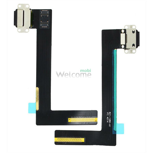 Шлейф iPad Air 2 конектора зарядки, з компонентами, black