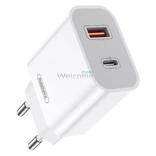 МЗП Remax RP-U68 Surie Series 1USB QC 3A +1Type-C PD 20W white