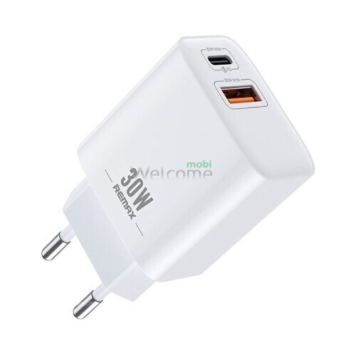 МЗП Remax RP-U82 Remine 1USB QC 3A+1Type-C PD 30W white
