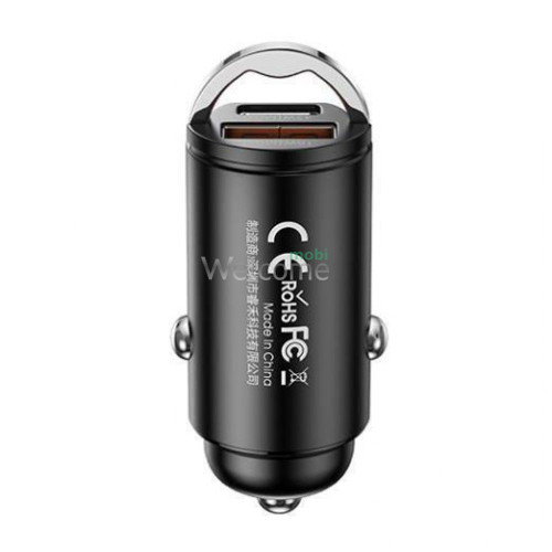 АЗП Remax RCC-238 Lindo III Series 45W 1USB QC +1Type-C PD black
