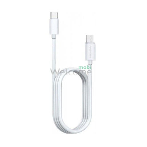 Кабель Type-C to microUSB, 1м білий