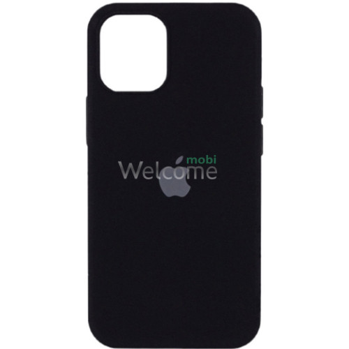 Silicone case for iPhone 15 Pro Max (18) black (закрытый низ)