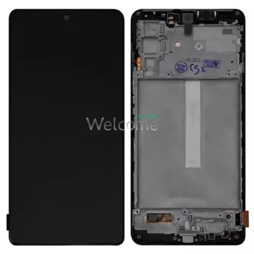 Дисплей Samsung SM-M526 Galaxy M52 5G (2021) в сборе с сенсором и рамкой black OLED (original size)
