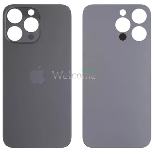 Задня кришка (скло) iPhone 14 Pro Max space black (big hole) (оригінал завод)